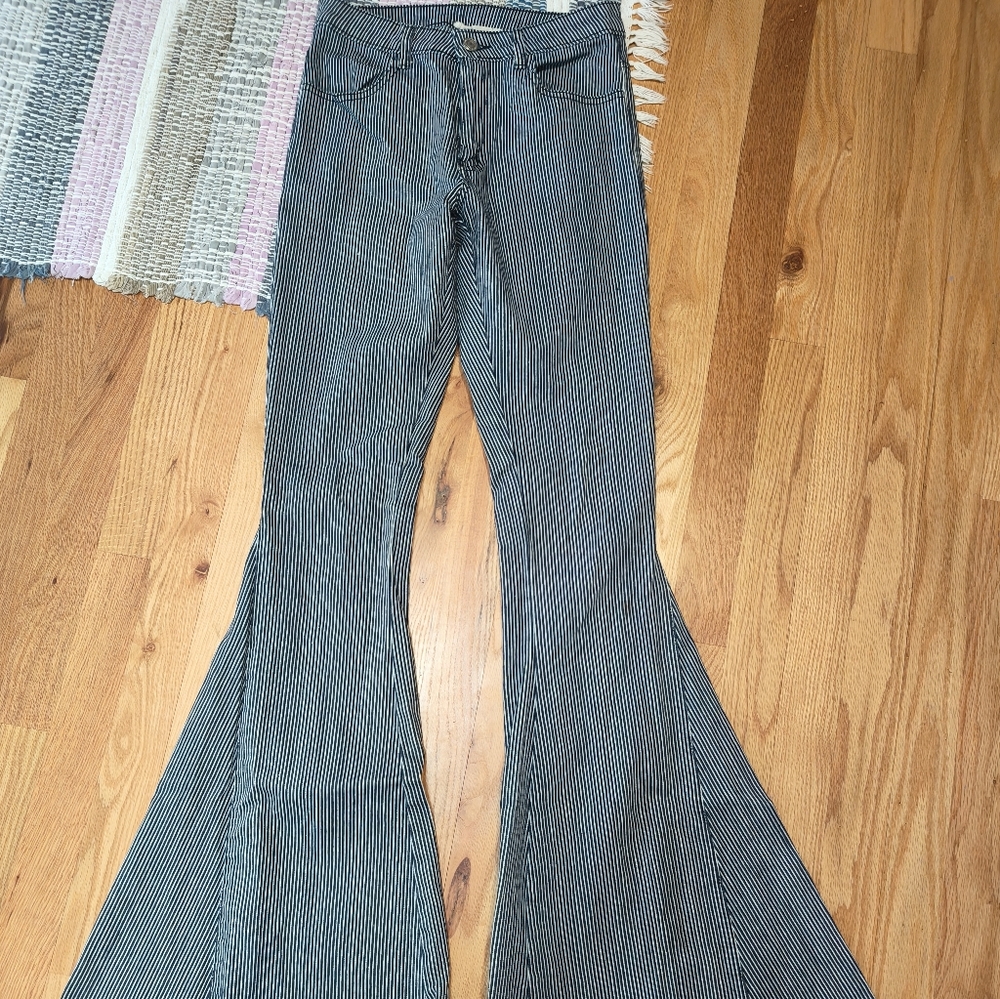 Striped Flare Jeans